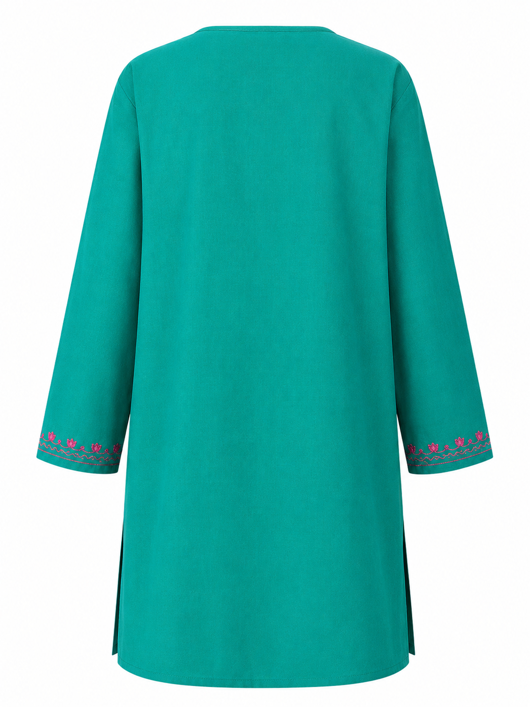 Noor : Aari embroidery summer kurti | Dark Teal